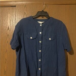 Men's Blue Button-Up Shirt